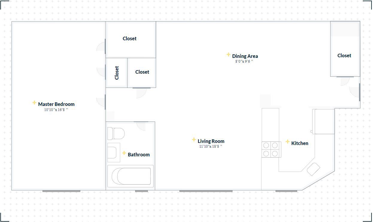 1 Bedroom Floor Plan Stuytown Example