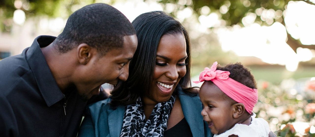 Happy family stock image