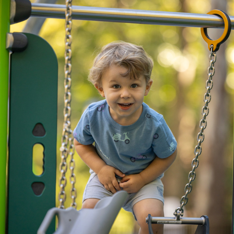Toddler boy playing